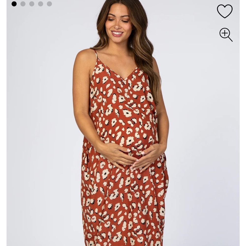 Animal Print Maternity Maxi Dress